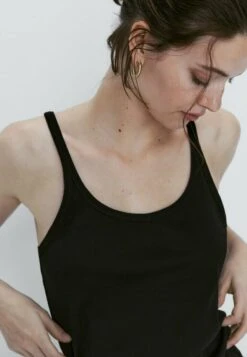 Massimo Dutti With Thin Straps- Top - Black -Massimo Dutti Shop 921f43def5d2445c989b821377da9a72