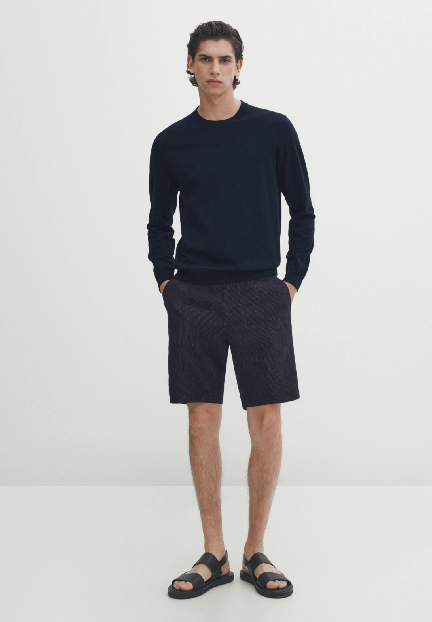 Massimo Dutti Crew Neck - Jumper - Blue 4 Massimo Dutti Crew Neck - Jumper - Blue - Image 2