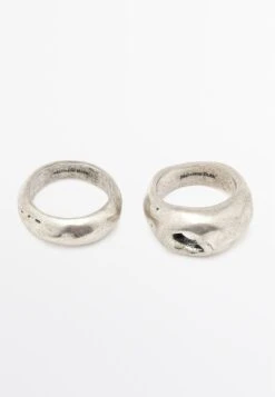 Massimo Dutti PACK 2 - Ring - Silver-coloured -Massimo Dutti Shop 92993d8554dd4e09915ffa91f18b0f5f