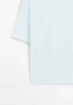 Massimo Dutti OVERSIZE WITH SEAM DETAIL - Basic T-shirt - Light Blue -Massimo Dutti Shop 92da0ccb4f834bfab131900265945e34