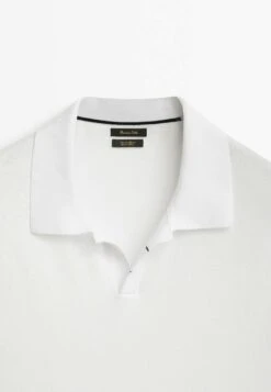 Massimo Dutti Contrast Short Sleeve- Polo Shirt - White -Massimo Dutti Shop 92de84aea14c49edbcaac7474d756c31