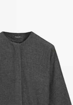 Massimo Dutti FELT TEXTURE WITH TIE DETAIL - Blouse - Grey -Massimo Dutti Shop 92e05cbb3ba7433b99c8217c5c60faef