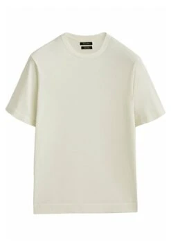 Massimo Dutti Short Sleeve- Basic T-Shirt - Beige -Massimo Dutti Shop 92eccee1ebdc41c5bb3fe2a3054b3b3f
