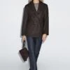 Massimo Dutti DOUBLE-BREASTED - Blazer - Mottled Dark Brown -Massimo Dutti Shop 92ee132106334893aac01711658efbde