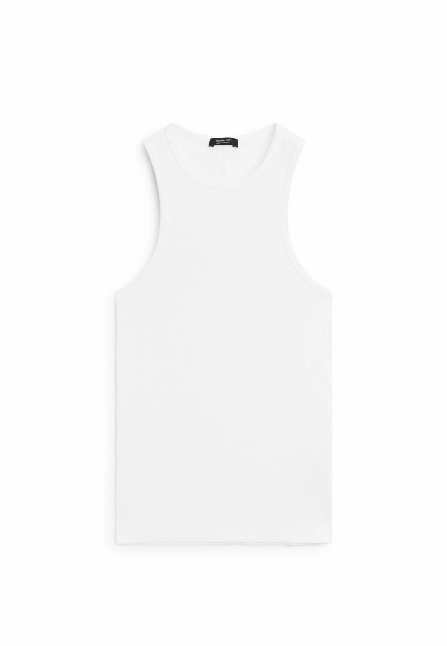 Massimo Dutti RIBBED HALTER - Basic T-shirt - Red 13 Massimo Dutti RIBBED HALTER - Basic T-shirt - Red - Image 11