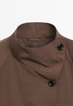 Massimo Dutti OVERSIZE FLOWING IN WATER-REPELLENT FABRIC - Trenchcoat - BROWN -Massimo Dutti Shop 92fb8c32d293409db106d63533b225c0