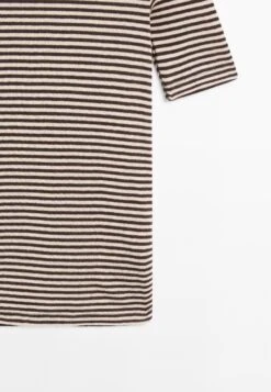 Massimo Dutti STRIPED CREW NECK WITH SHORT SLEEVE - Print T-shirt - Dark Brown -Massimo Dutti Shop 92fde350c73449f086cba891c61ba28e