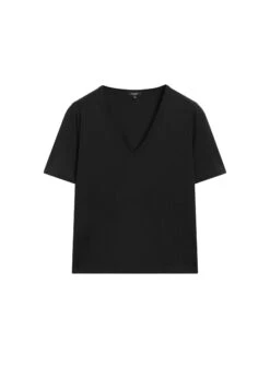 Massimo Dutti SHORT SLEEVE V-NECK - Basic T-shirt - Black 18 Massimo Dutti SHORT SLEEVE V-NECK - Basic T-shirt - Black -Massimo Dutti Shop 932a597b8d164cae869e365193830e97