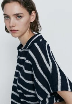 Massimo Dutti Blend Striped - Polo Shirt - Dark Blue 13 Massimo Dutti Blend Striped - Polo Shirt - Dark Blue -Massimo Dutti Shop 932c2ffe430d4ea58252b8df23aeb488