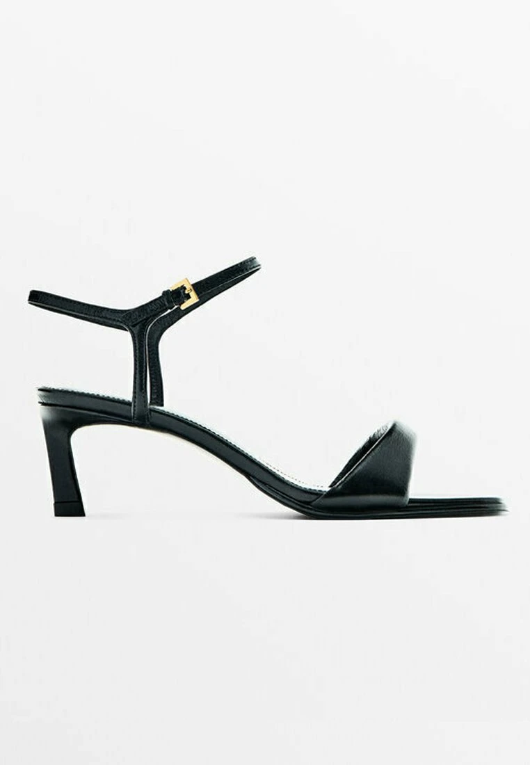 Massimo Dutti Mid-Heel - Sandals - Black 9 Massimo Dutti Mid-Heel - Sandals - Black - Image 7