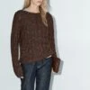 Massimo Dutti CABLE-KNIT WITH BOAT NECK - Jumper - Mottled Brown 1 Massimo Dutti CABLE-KNIT WITH BOAT NECK - Jumper - Mottled Brown -Massimo Dutti Shop 9378a2894e55481a971c226c5d74871c