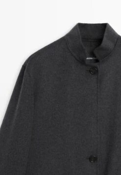 Massimo Dutti HIGH NECK - Short Coat - Dark Grey -Massimo Dutti Shop 93a128795ea9442ba4a23488fa91a3a5