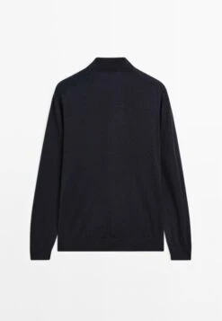 Massimo Dutti POLO COLLAR LONG SLEEVE - Long Sleeved Top - Dark Blue -Massimo Dutti Shop 93b9d0a3fad94540b7241eda3249d0e4