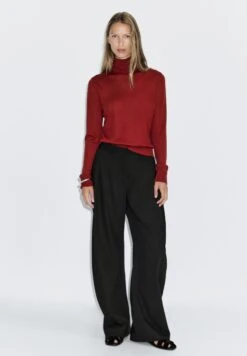 Massimo Dutti WIDE-LEG WITH SIDE POCKETS - Trousers - Black -Massimo Dutti Shop 93ea5719d8bd4227843b82ea4552c4bf
