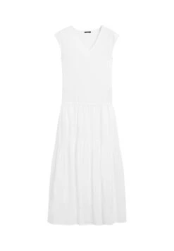 Massimo Dutti LONG CONTRAST V-NECK - Maxi Dress - White 17 Massimo Dutti LONG CONTRAST V-NECK - Maxi Dress - White -Massimo Dutti Shop 93fc1c5c7d7340dfb3aa1d7530a217b8