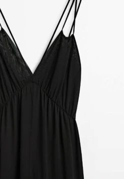 Massimo Dutti Flowing With Double Straps And Open Back - Day Dress - Black -Massimo Dutti Shop 9405b2d8b2574c158f63af865ce04e9e