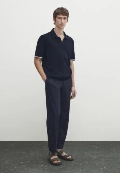 Massimo Dutti Contrast Short Sleeve- Polo Shirt - Dark Blue 14 Massimo Dutti Contrast Short Sleeve- Polo Shirt - Dark Blue -Massimo Dutti Shop 9415e6a365b94572987107ecc13b7659