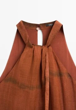 Massimo Dutti LONG STRIPED HALTER NECK - Maxi Dress - Orange -Massimo Dutti Shop 94307bfb4935446b9843278a0ffd3730