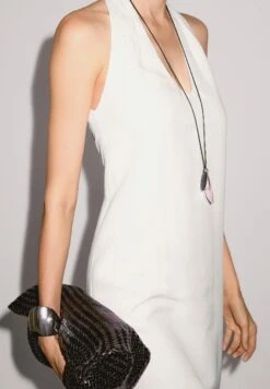 Massimo Dutti LONG FLOUNCE V-NECK - Day Dress - White -Massimo Dutti Shop 9446ca9eb16a465bb99741cd03d2625b