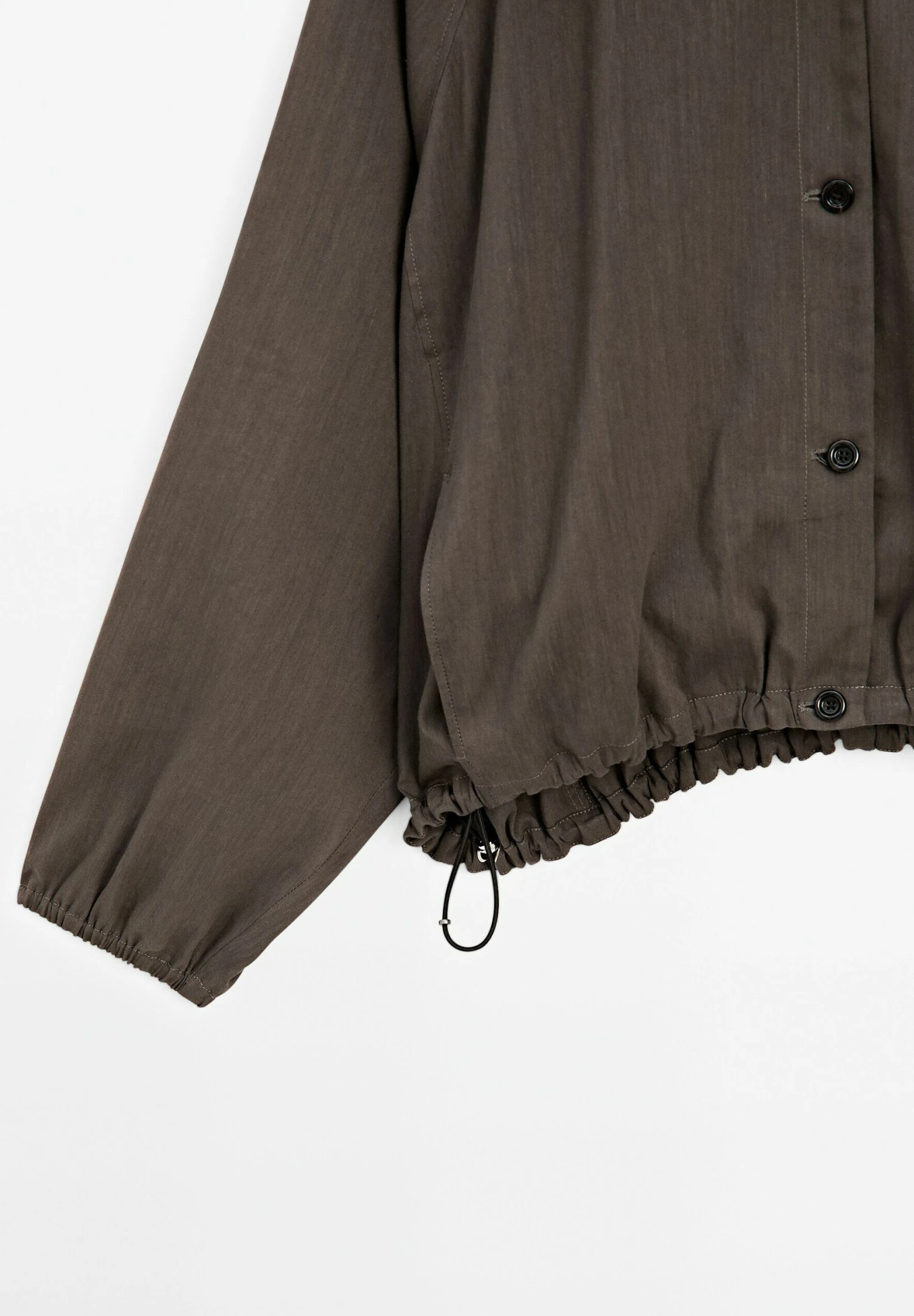 Massimo Dutti BOMBER NECK WITH RAGLAN SLEEVES - Bomber Jacket - Mottled Dark Brown 10 Massimo Dutti BOMBER NECK WITH RAGLAN SLEEVES - Bomber Jacket - Mottled Dark Brown - Image 8