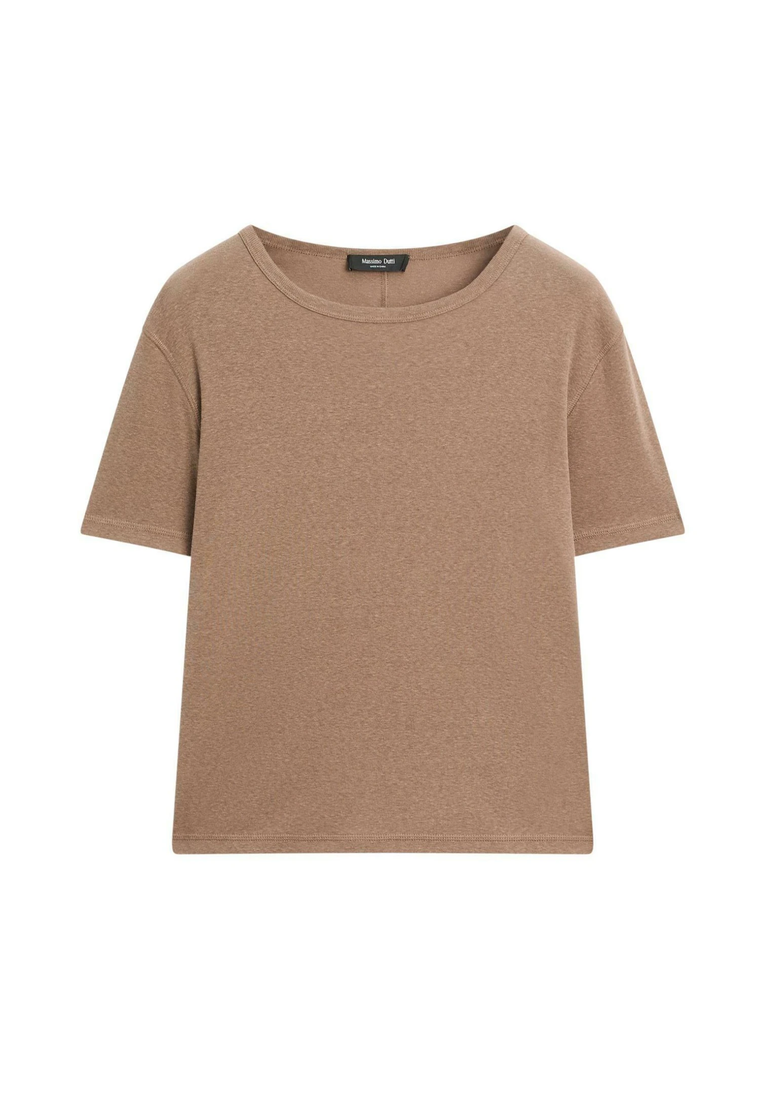 Massimo Dutti FADED CREW NECK - Basic T-shirt - Stone 12 Massimo Dutti FADED CREW NECK - Basic T-shirt - Stone - Image 10