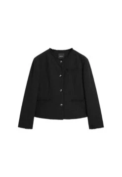 Massimo Dutti CROPPED CREW NECK WITH POCKETS - Light Jacket - Black -Massimo Dutti Shop 94e3060e14304c5fafdfb061a114c556