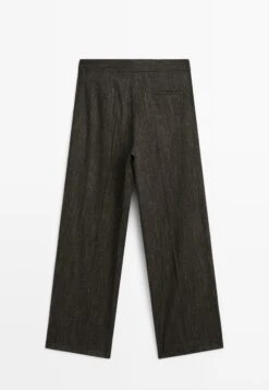 Massimo Dutti DARTED FLECKED - Trousers - Black -Massimo Dutti Shop 94e9f44e0880417bb6566bb41e9a5d59