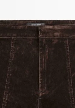 Massimo Dutti MID-RISE WITH DARTS - Wide Leg - Mottled Dark Brown -Massimo Dutti Shop 94ed05cbbd5c4140827a890ea378e889