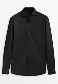 Massimo Dutti Textured - Formal Shirt - Black -Massimo Dutti Shop 94f0bbc354fc447f907b49ec1481a459