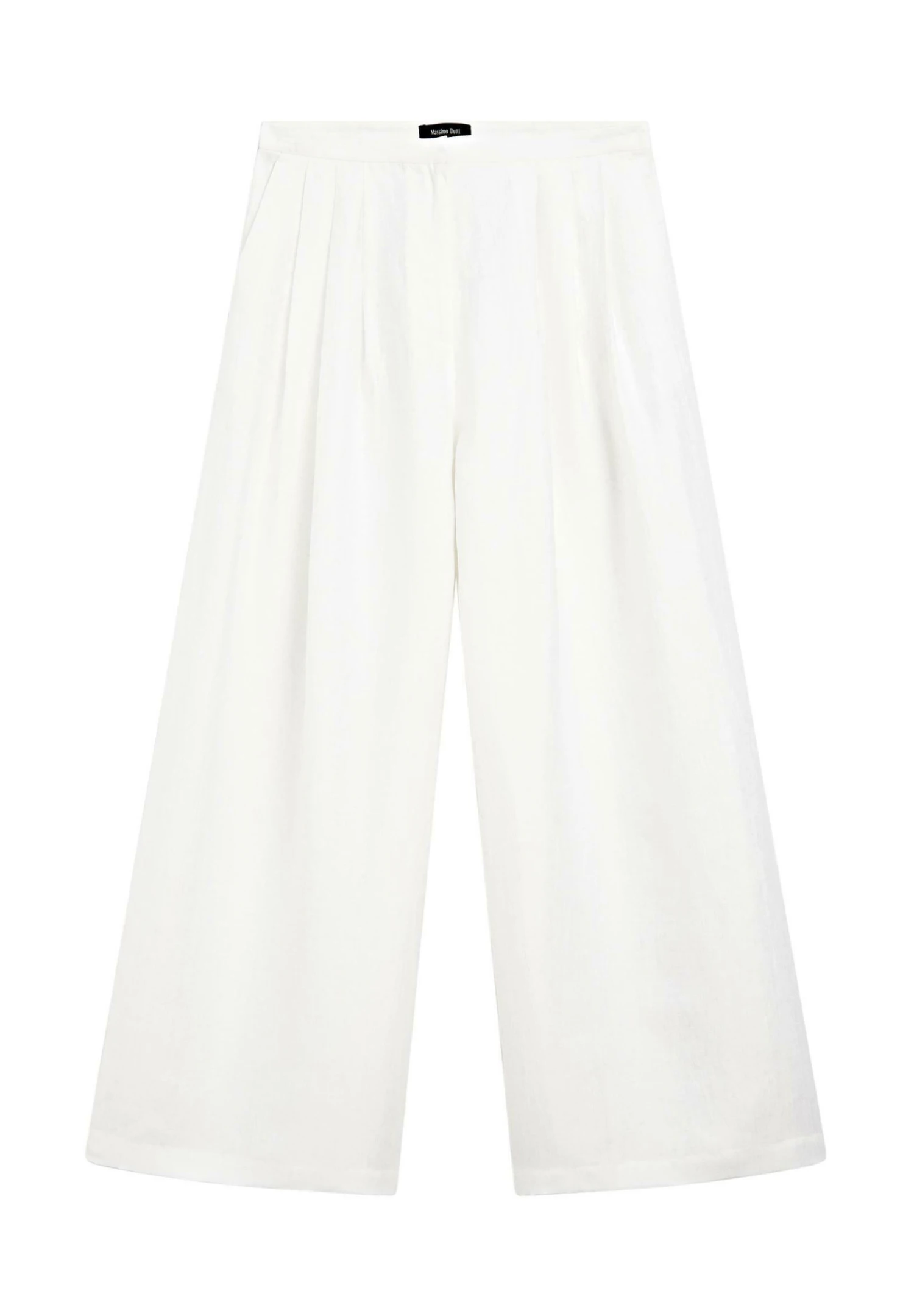 Massimo Dutti WIDE-LEG VOLUMINOUS - Trousers - White 6 Massimo Dutti WIDE-LEG VOLUMINOUS - Trousers - White - Image 4