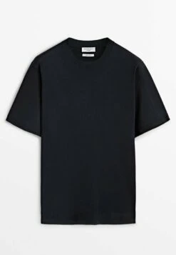 Massimo Dutti Studio - Short Sleeve - Basic T-Shirt - Blue 21 Massimo Dutti Studio - Short Sleeve - Basic T-Shirt - Blue -Massimo Dutti Shop 9513c4b9f5b34db78125176620d58b5f