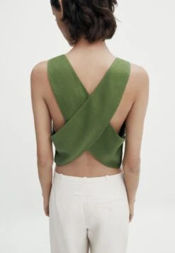 Massimo Dutti With Crossover Back- Blouse - Green 14 Massimo Dutti With Crossover Back- Blouse - Green -Massimo Dutti Shop 951c233b814f447fb143dffa3f226d94