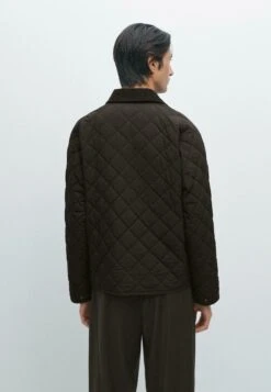 Massimo Dutti LIGH PADDING WITH CORDUROY COLLAR - Light Jacket - Dark Brown -Massimo Dutti Shop 9549c08bc0834350a723d336b188e3ef