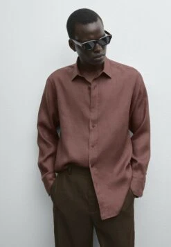 Massimo Dutti SLIM FIT - Shirt - Dark Purple