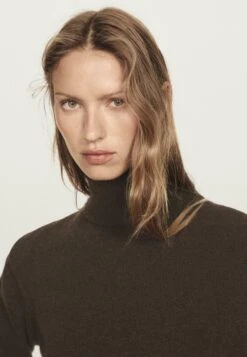 Massimo Dutti SOFT TURTLENECK WITH LONG SLEEVE - Jumper - Mottled Dark Brown -Massimo Dutti Shop 95686bebdc5e40faa7c5cd5ed0291f04