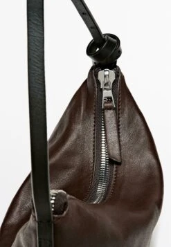 Massimo Dutti SMALL NAPPA FINISH - Handbag - Dark Brown -Massimo Dutti Shop 9570a548248048d892239d519aaff07e