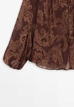 Massimo Dutti FLOWING PRINT - Blouse - Bordeaux -Massimo Dutti Shop 9581c33545534888881a45b1632c785d