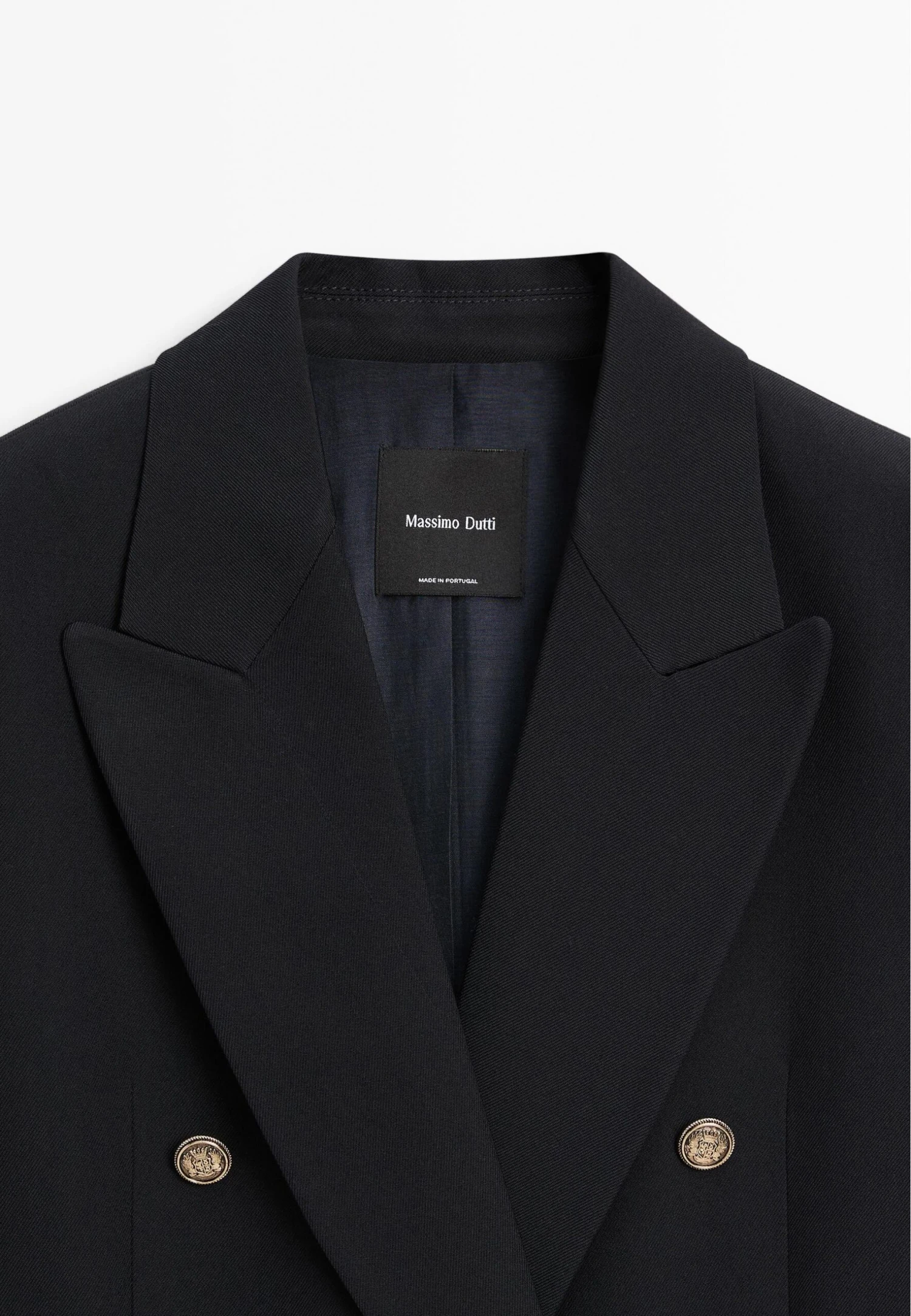 Massimo Dutti DOUBLE-BREASTED WITH GOLD RHINESTONE BUTTONS - Blazer - Dark Blue 11 Massimo Dutti DOUBLE-BREASTED WITH GOLD RHINESTONE BUTTONS - Blazer - Dark Blue - Image 9