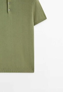 Massimo Dutti Short Sleeve - Polo Shirt - Mottled Green -Massimo Dutti Shop 959a1ceffd86406897b2855ff7948a3d
