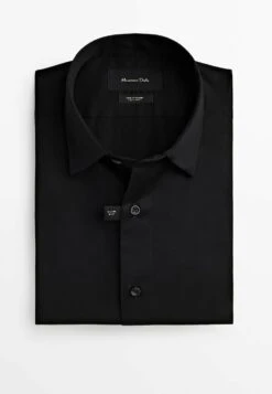 Massimo Dutti Stretch Slim-Fit - Formal Shirt - Black -Massimo Dutti Shop 95a1a5d6fd5f4375b556ff16376c3d02