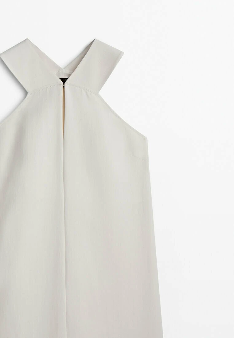 Massimo Dutti Halter Neck Midi - Day Dress - Beige 11 Massimo Dutti Halter Neck Midi - Day Dress - Beige - Image 9