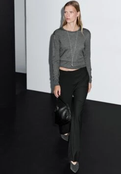 Massimo Dutti FLARE FIT - Trousers - Black -Massimo Dutti Shop 95d3c0c31014449db97a3a95053e8cd8