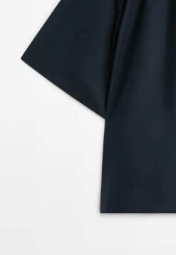 Massimo Dutti With Gathered Detailing - Blouse - Dark Blue -Massimo Dutti Shop 95d7e091efc34030b2e8b177446d78bc