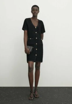 Massimo Dutti Mini Bouclé With Buttons - Jumper Dress -Massimo Dutti Shop 95ff4d24ced54003adc94c8163d53d1d