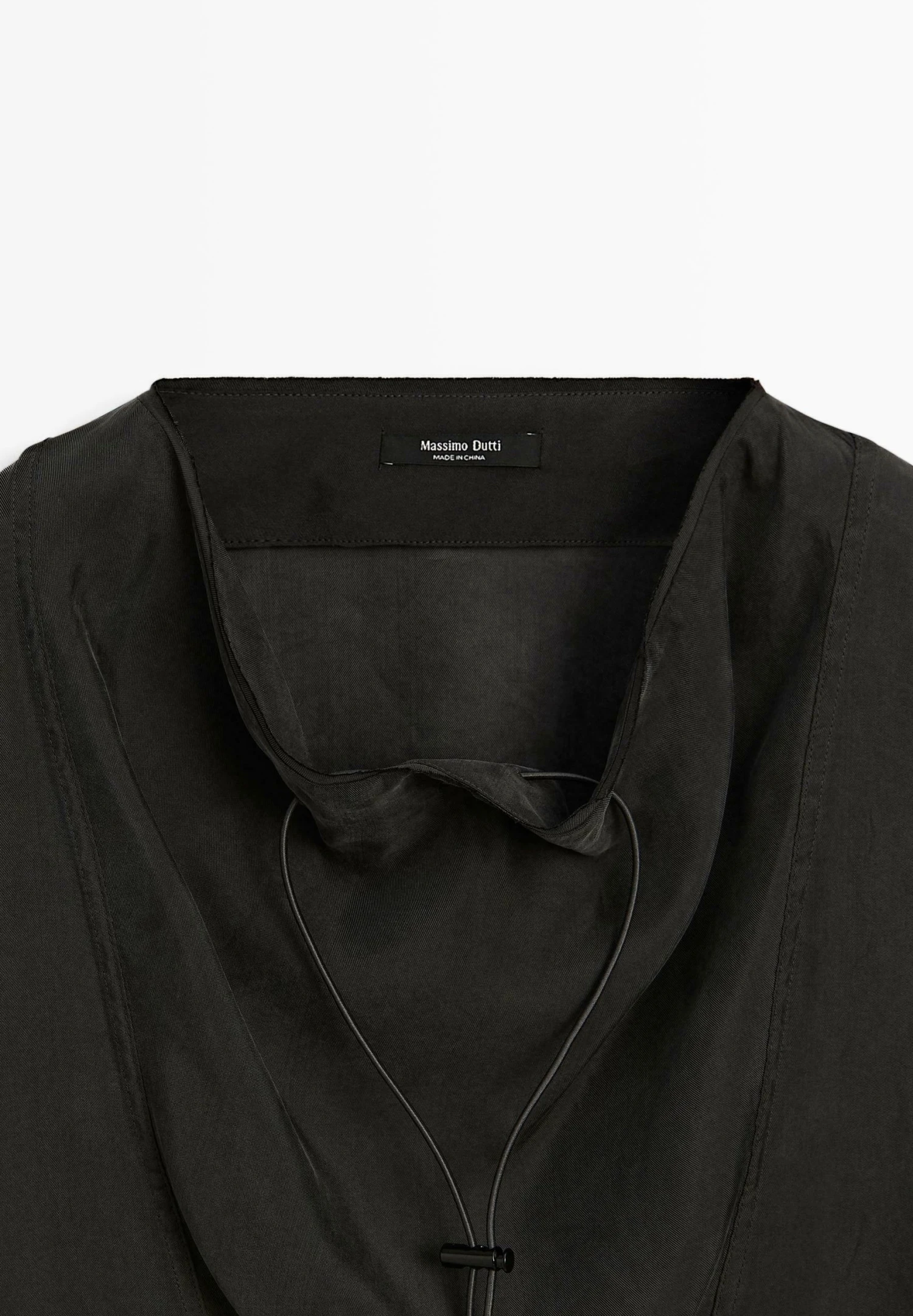 Massimo Dutti GARMENT WITH DRAWSTRING DETAIL - Blouse - Grey 11 Massimo Dutti GARMENT WITH DRAWSTRING DETAIL - Blouse - Grey - Image 9