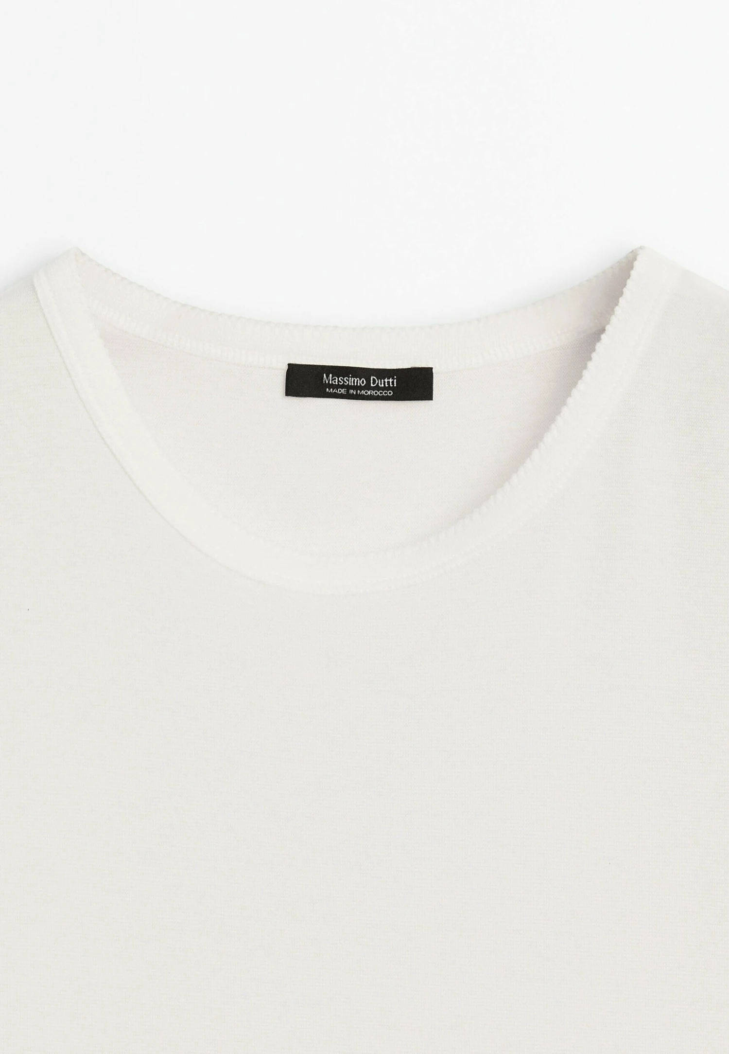 Massimo Dutti SHORT SLEEVE WITH TRIM DETAILS - Basic T-shirt - WHITE 9 Massimo Dutti SHORT SLEEVE WITH TRIM DETAILS - Basic T-shirt - WHITE - Image 7