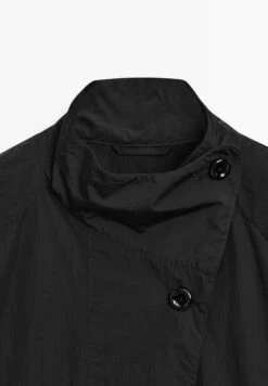 Massimo Dutti OVERSIZE FLOWING IN WATER-REPELLENT FABRIC - Trenchcoat - Black -Massimo Dutti Shop 96468c5397d24b549edb697fe0e34d27