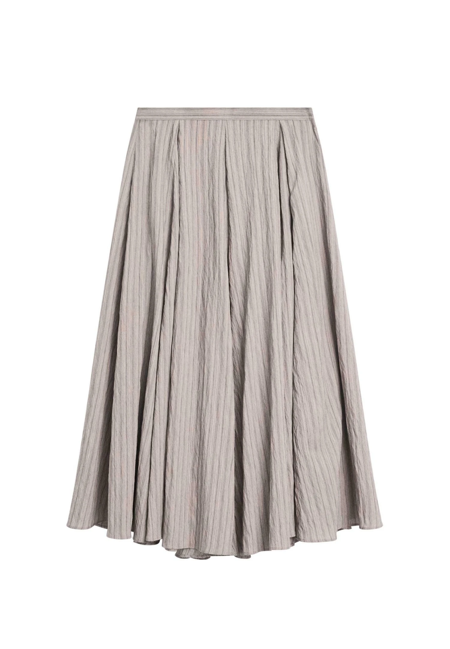Massimo Dutti STRIPED FLARED MIDI - A-line Skirt - Grey 8 Massimo Dutti STRIPED FLARED MIDI - A-line Skirt - Grey - Image 6
