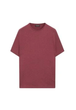 Massimo Dutti LIGHTWEIGHT SHORT SLEEVE MELANGE - Basic T-shirt - Red -Massimo Dutti Shop 968bbe50abec4932bd233ffb83c1254c