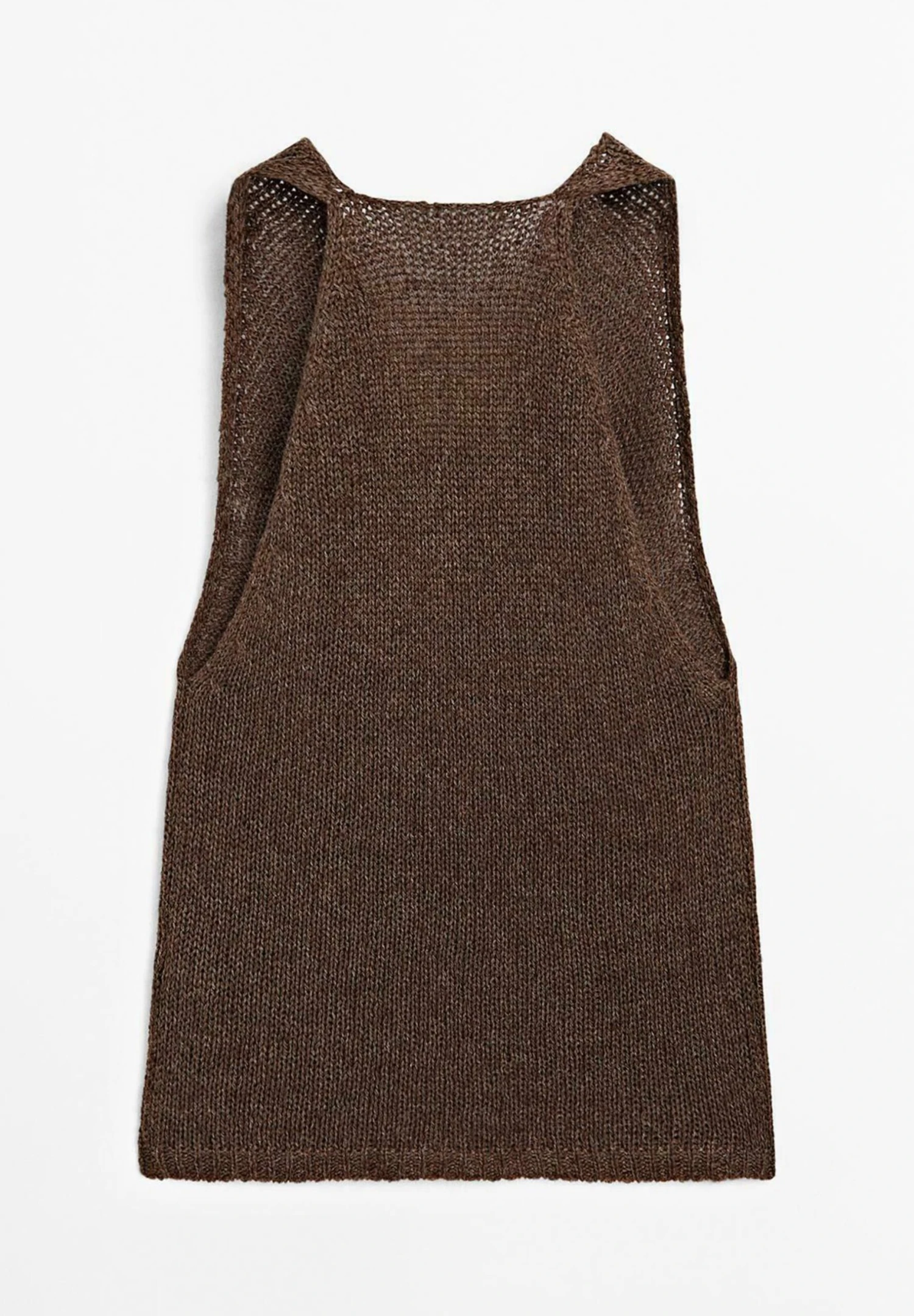 Massimo Dutti SLEEVELESS HALTER NECK - Jumper - Dark Brown 9 Massimo Dutti SLEEVELESS HALTER NECK - Jumper - Dark Brown - Image 7